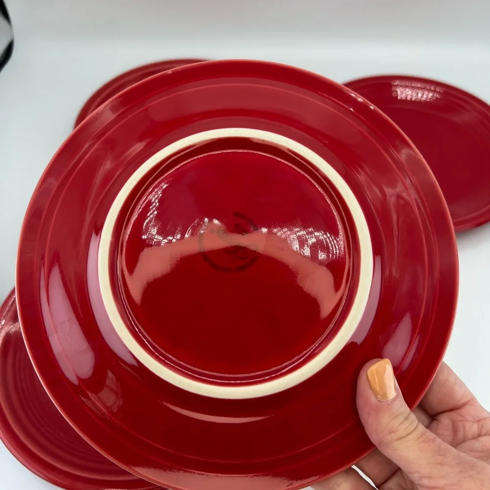 FIESTAWARE  Set of 4 Scarlet Red 7.25